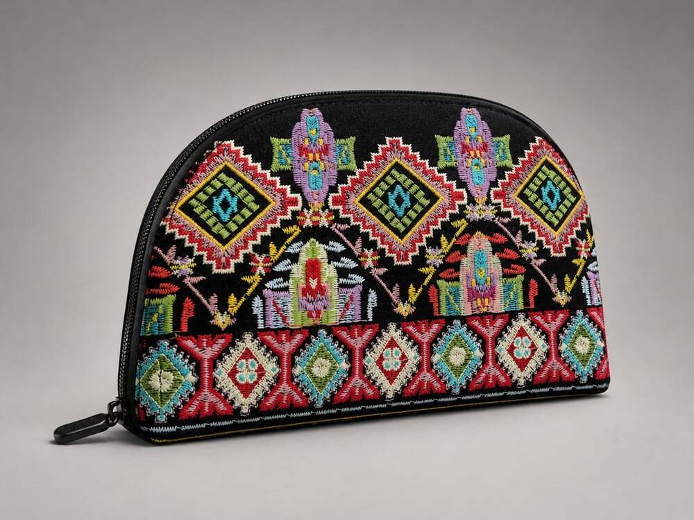 Johnny Was Embroidered Jewelry Travel Case